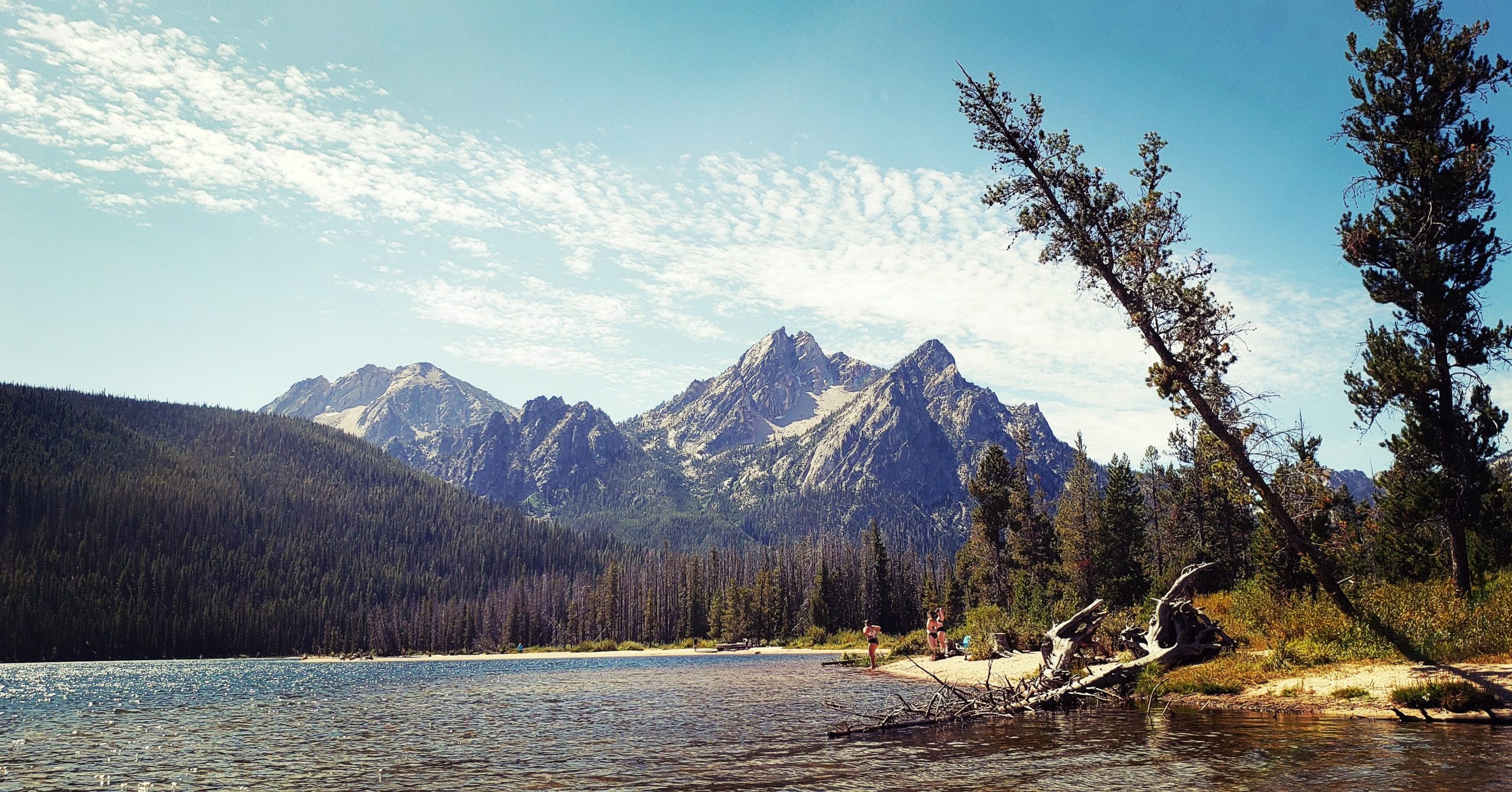 Stanley Lake in Idaho with the Sawtooth Mountains in the background.